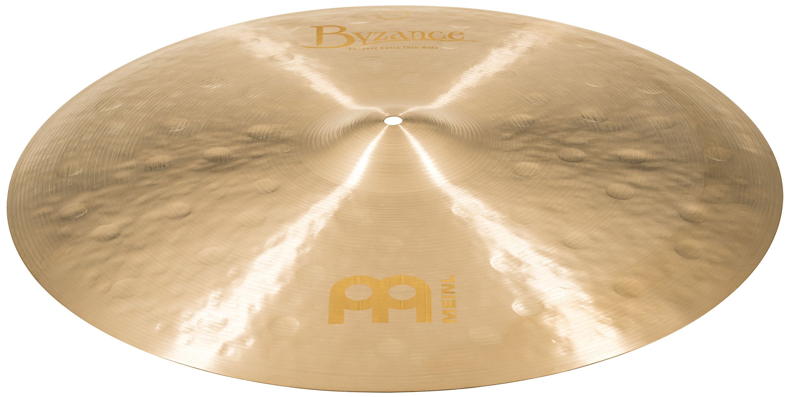 Meinl Cymbals Byzance Jazz Ride Extra Thin 22 Zoll (Video) Schlagzeug Becken (55,88cm) B20 Bronze, Traditionelles Finish (B22JETR)
