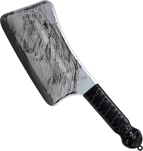 Spooktacular Creations Accesorio de disfraz de navaja sangrienta de Halloween, cuchillo falso, arma de juguete de plástico para niños, hombres y