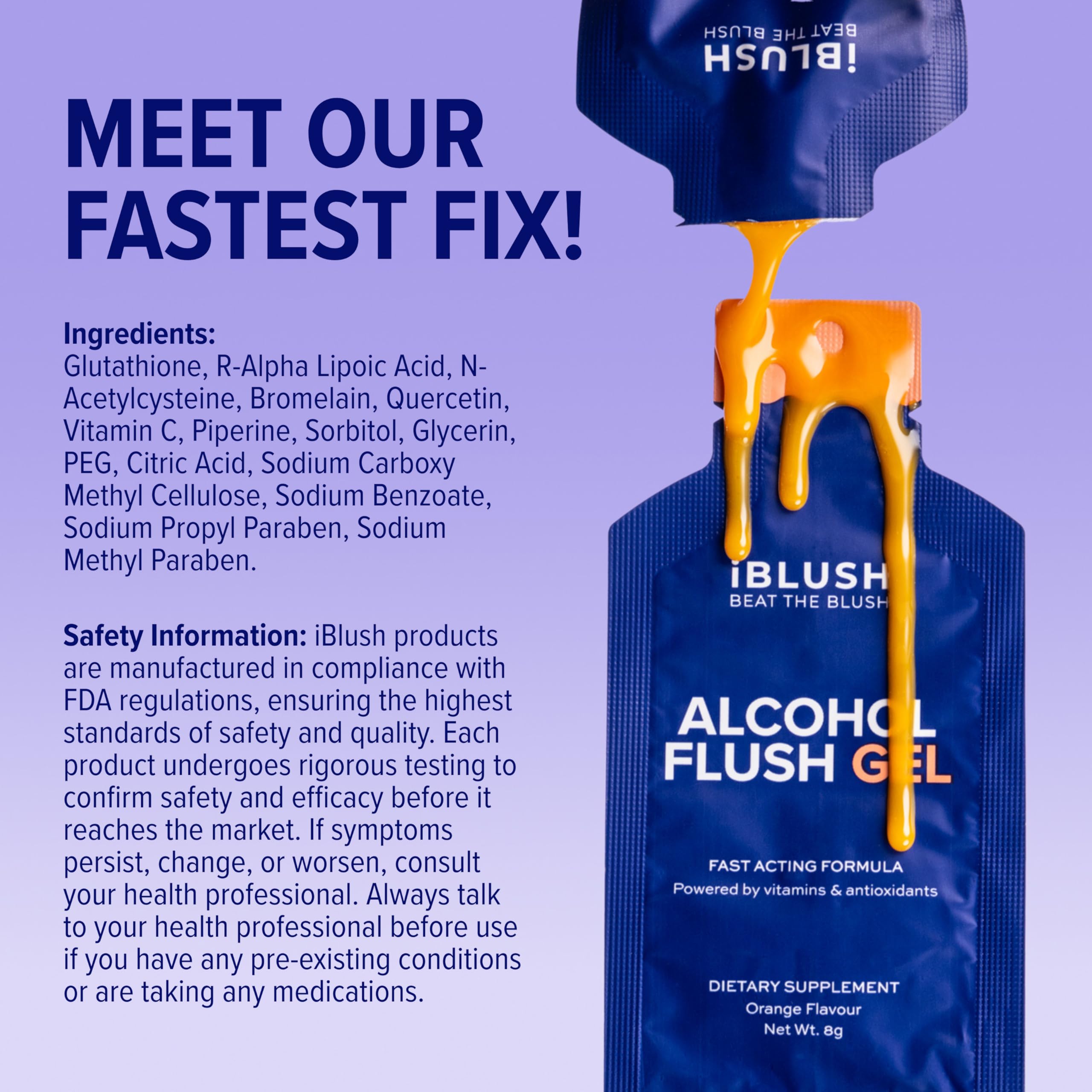 iBlush Asian Flush Gel - Orange Gels, Powered By Vitamins & Antioxidants