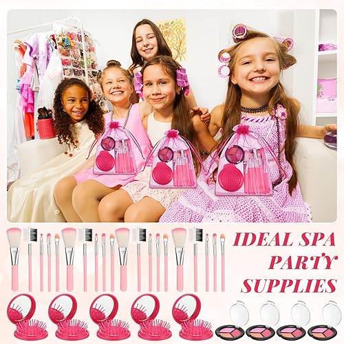 Miniatura 5 de 12 juegos de maquillaje para niñas, suministros de fiesta de spa para niñas, juego de cosméticos de maquillaje para fiestas de cumpleaños, recuerdos