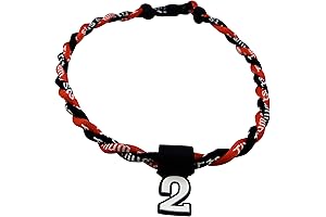 Twisted Titanium Sports Tornado Necklace - Customize Your Number or Letter