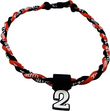 Pick Your Number or Letters - Twisted Titanium Sports Tornado Necklace