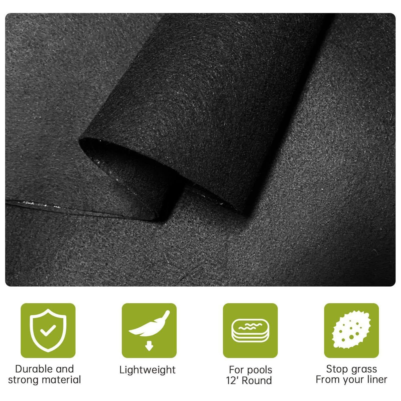 Lona de suelo para piscina, alfombrilla redonda para protección del suelo, antideslizante, resistente a los rayos UV y resistente al desgarro, alfombrilla de piscina para arañazos de pinchazos,