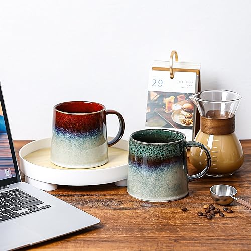 Miniatura 6 de Garnome Tazas grandes de café de cerámica, 20 onzas, hechas a mano, tazas de té grandes con asa para oficina y hogar, aptas para lavavajillas y