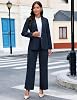 luvamia Traje de Pantalón para Mujer Elegante, Conjunto de Dos Piezas, Chaqueta de Manga Larga para Oficina y Trabajo 5