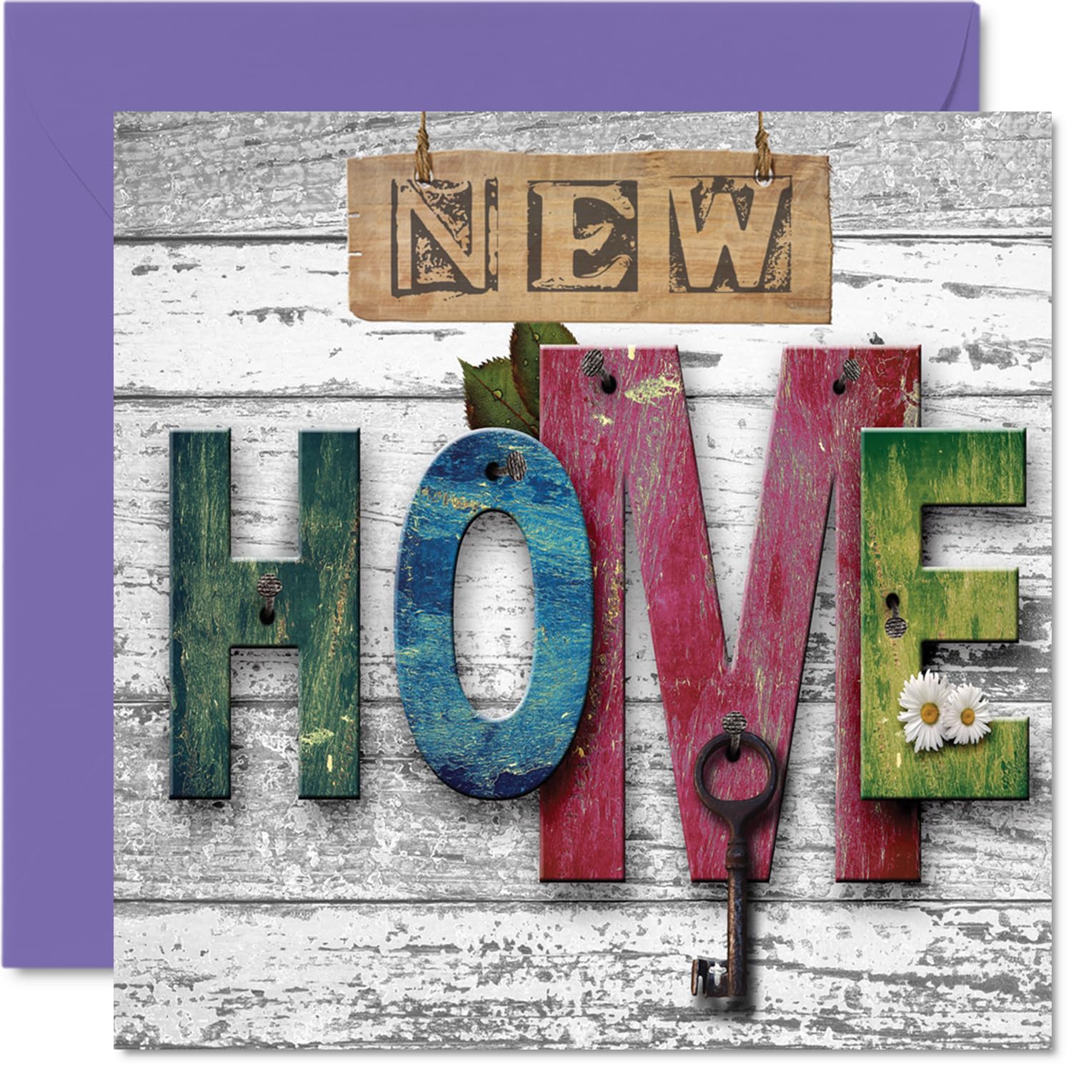 Happy New Home Card - New Home - Congratulations Housewarming House Cards, Congrats Moving House Cards, 145mm Welcome Warming Greeting Cards for Family Friends