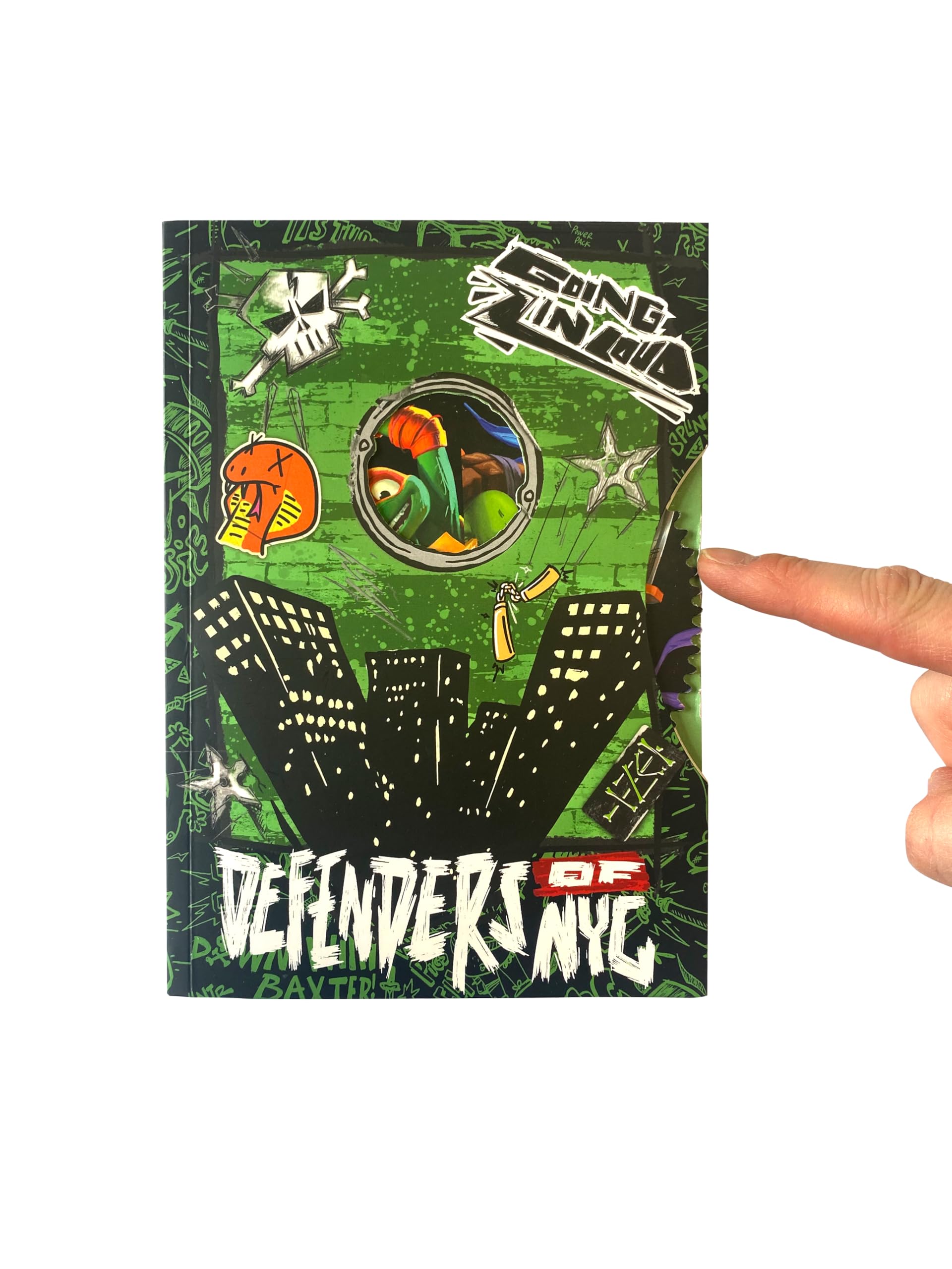 Ninja Turtles TMNT A5 Notebook with Rotating Disc, 120 Lined Pages, Notebook or Journal, Official Merch, multicoloured - Image 3