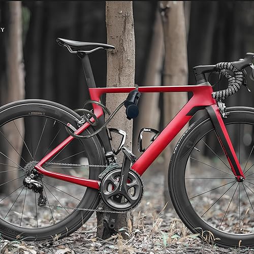 Miniatura 8 de Cerradura inteligente para bicicleta, antirrobo sin llave, cable impermeable de 59 pulgadas y soporte de montaje (cerradura de combinación)