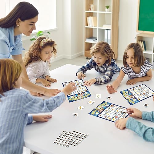 Miniatura 6 de Joy Bang Juegos de Bingo de la Biblia para Niños, Tarjetas de Bingo 24 Jugadores, Manualidades para Escuela Dominical para Niños, Manualidades