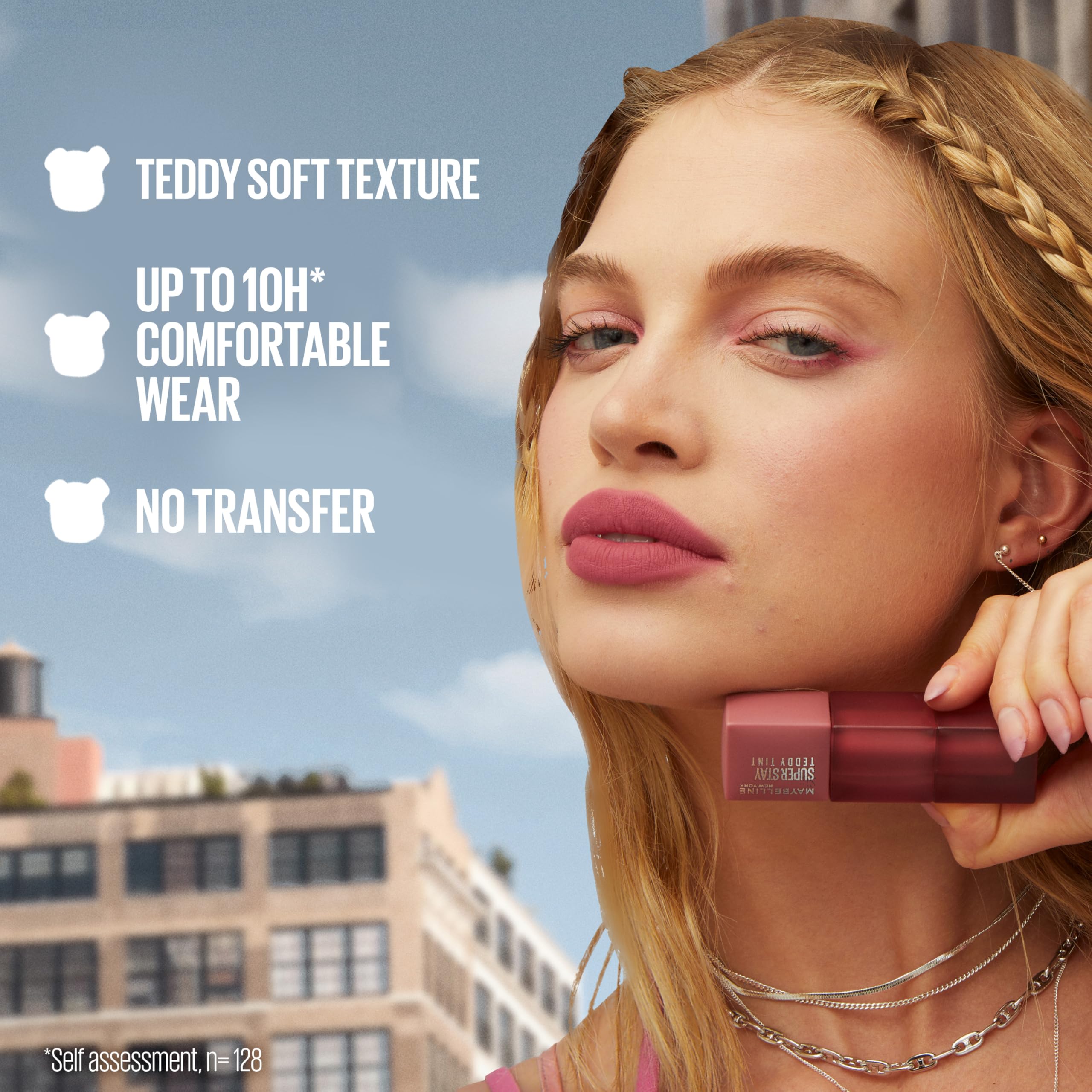 Maybelline New York, Super Stay Teddy Tint 50 Wild at Heart, płynna szminka, 5ml