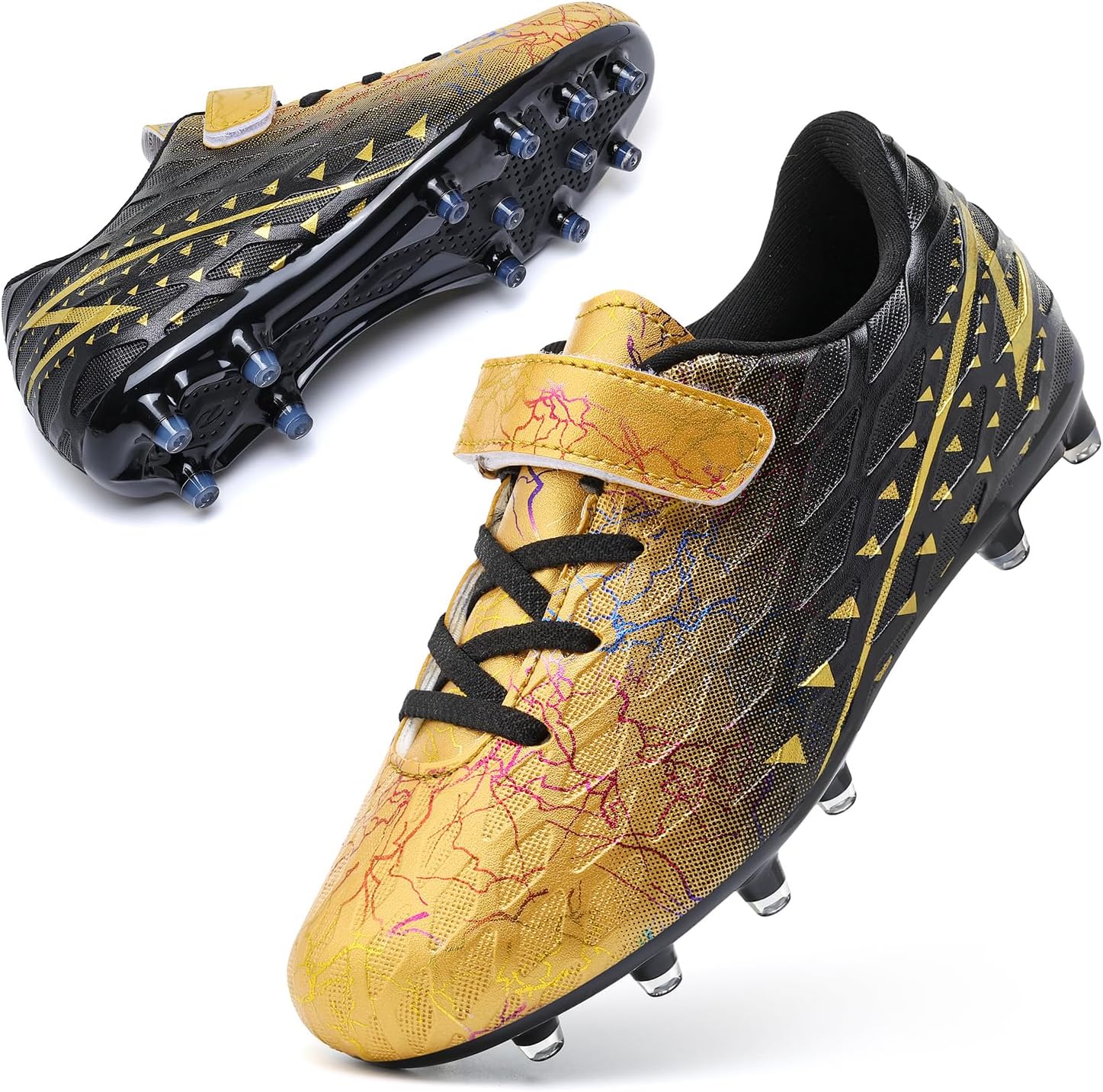Hanani Boys Girls Soccer Cleats Youth Firm Groud Athletic Low Top Outdoor