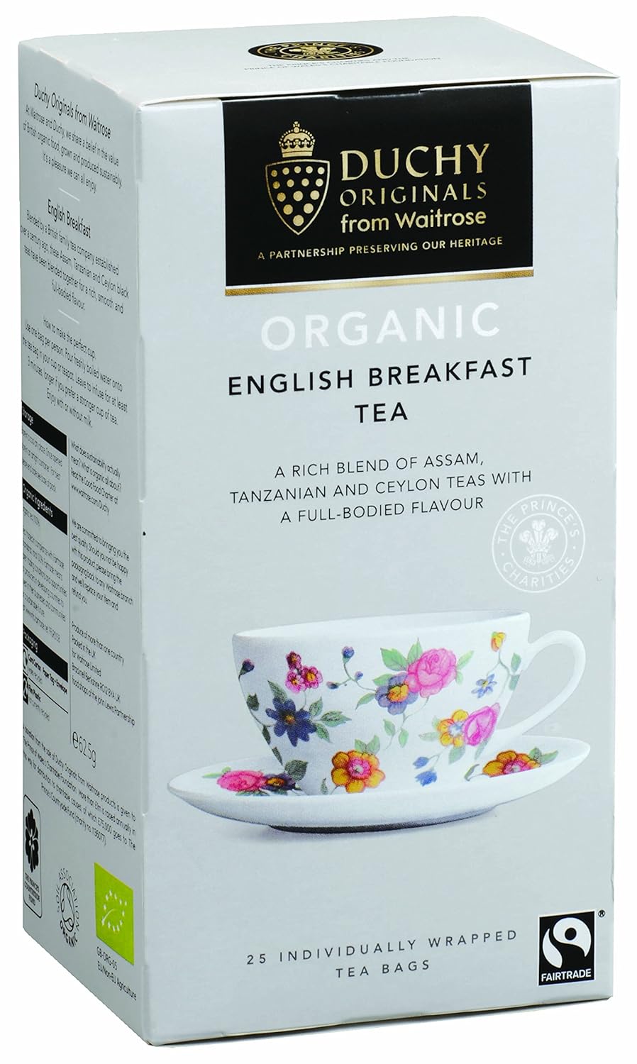 Waitrose Duchy Organic English Breakfast 25 Tea Bags 62g