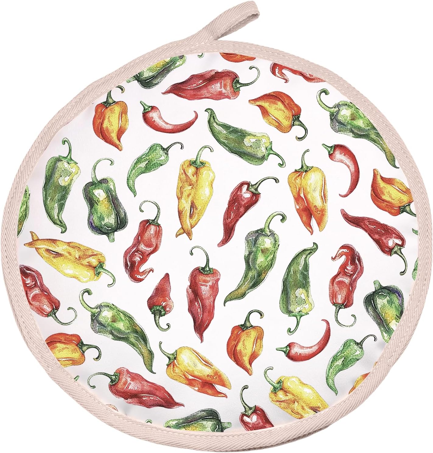 HOLLP 1-Pack Spicy Food Lover Gift Chili Pepper Tortilla Warmer Pouch Chili Lover Gift Hot Pepper Tortilla Warmer (Pepper-2 T)