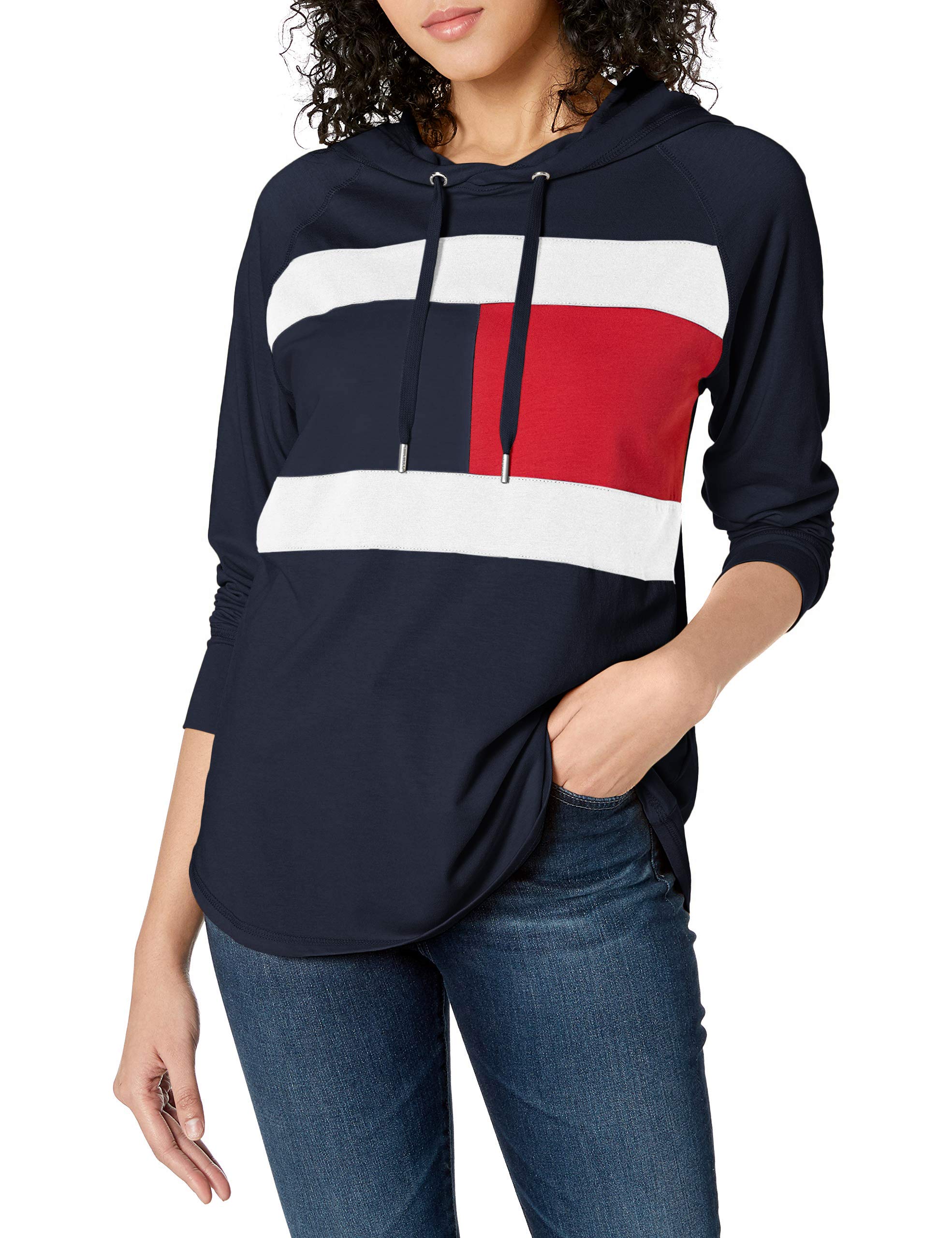 Tommy Hilfiger Women's Premium Performance Hooded Long Sleeve T-Shirt