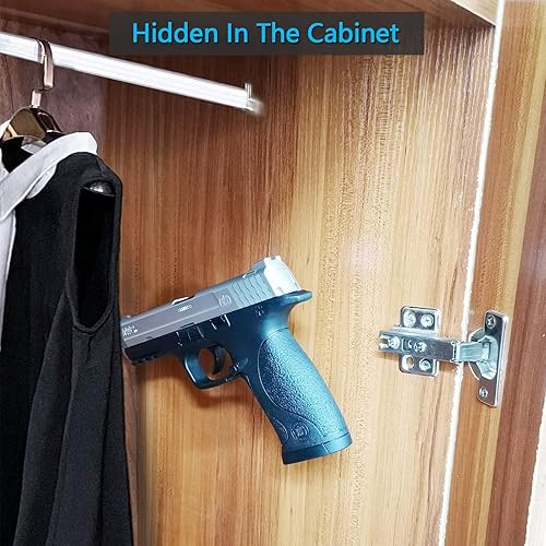 Miniatura 7 de StrongTools Percha para pistolas, soporte para pistola de montaje en pared, adecuado para escritorio o armario, organizador de pistolas para