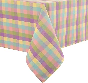 Urban Villa Easter Tablecloth Buffalo Check Table Cloth Tabletop Cover Kitchen Dining Tablecloth 100% Cotton Great Parties Wedding Holiday Dinner Easter Rectangle 60X84 Inches 6-8 Seats Table Cloth