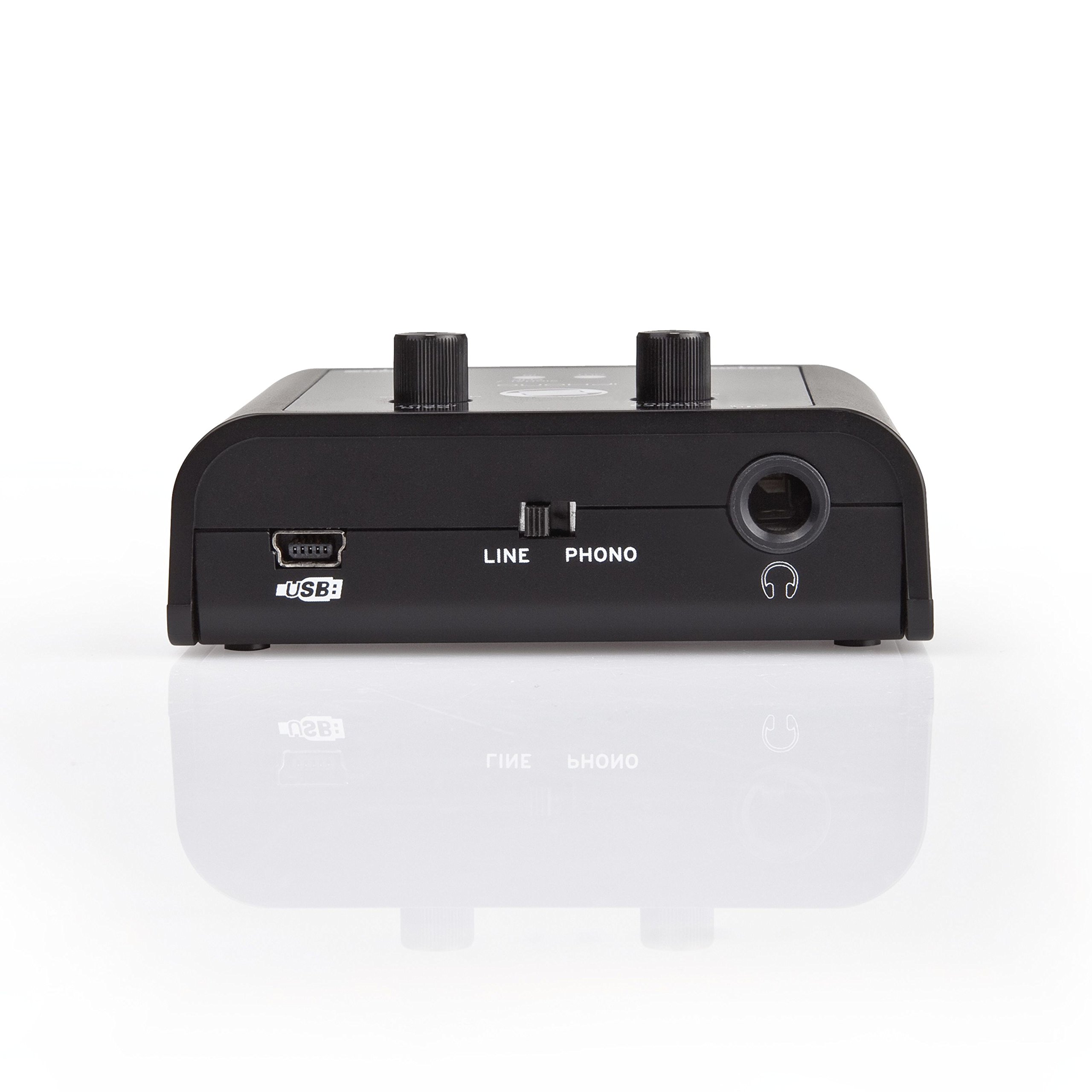 Reloop iPhono 2 - Interfaccia di Registrazione USB Phono/Line e Scheda Audio - Per Digitalizzare Vinili, Cassette, Mini Disc e Live Set (Nero)