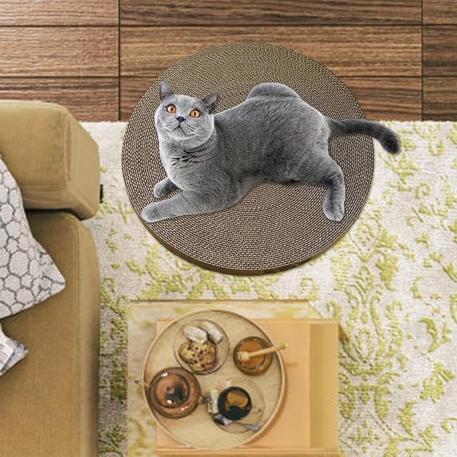 Foto 2 de 8 de Almohadilla para rascar Gatos,cartón en Forma Cuenco para Gatos Interior