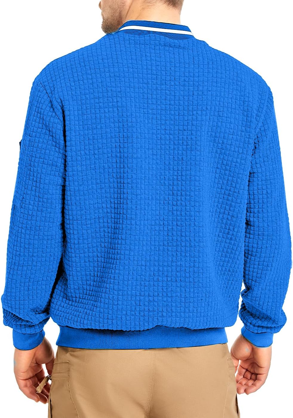 Mens Lightweight Jacket Casual Bomber Jacket Varsity Coat - Image 4