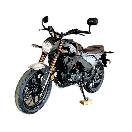 Lifan KPM 200 Black Adult Motorcycle Cafe Racer 200cc Gas Street Motorcycle Electric Fuel Injection 17HP 6 Speed made by Lifan