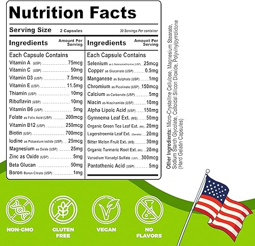 Miniatura 4 de Gut Energy - Suplemento de apoyo de energía natural y metabolismo con biotina, cromo, ácido alfa lipoico y extractos de hierbas orgánicas - Azúcar