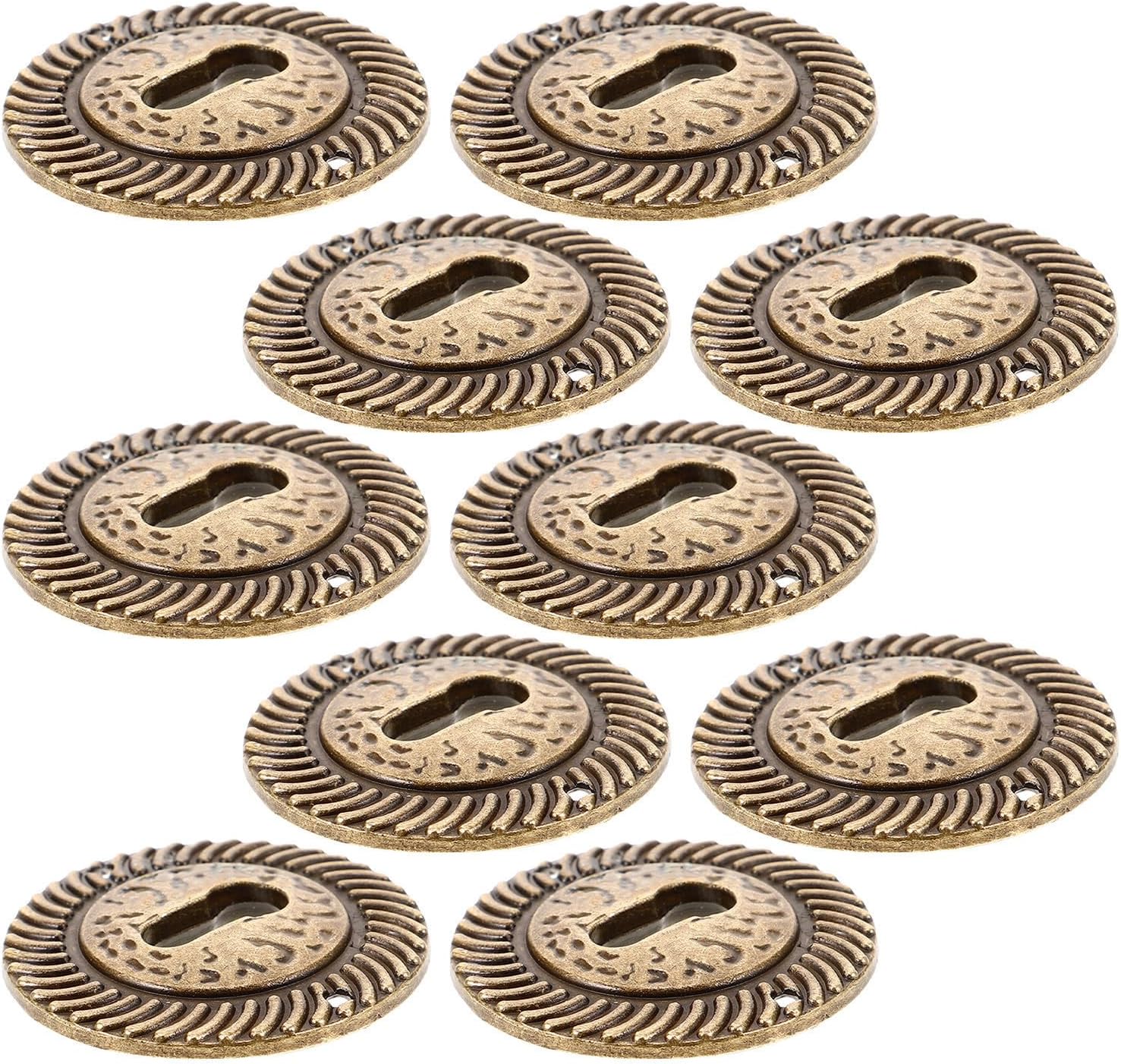 10pcs Vintage Round Keyhole Cover Inserts for Cabinet Furniture