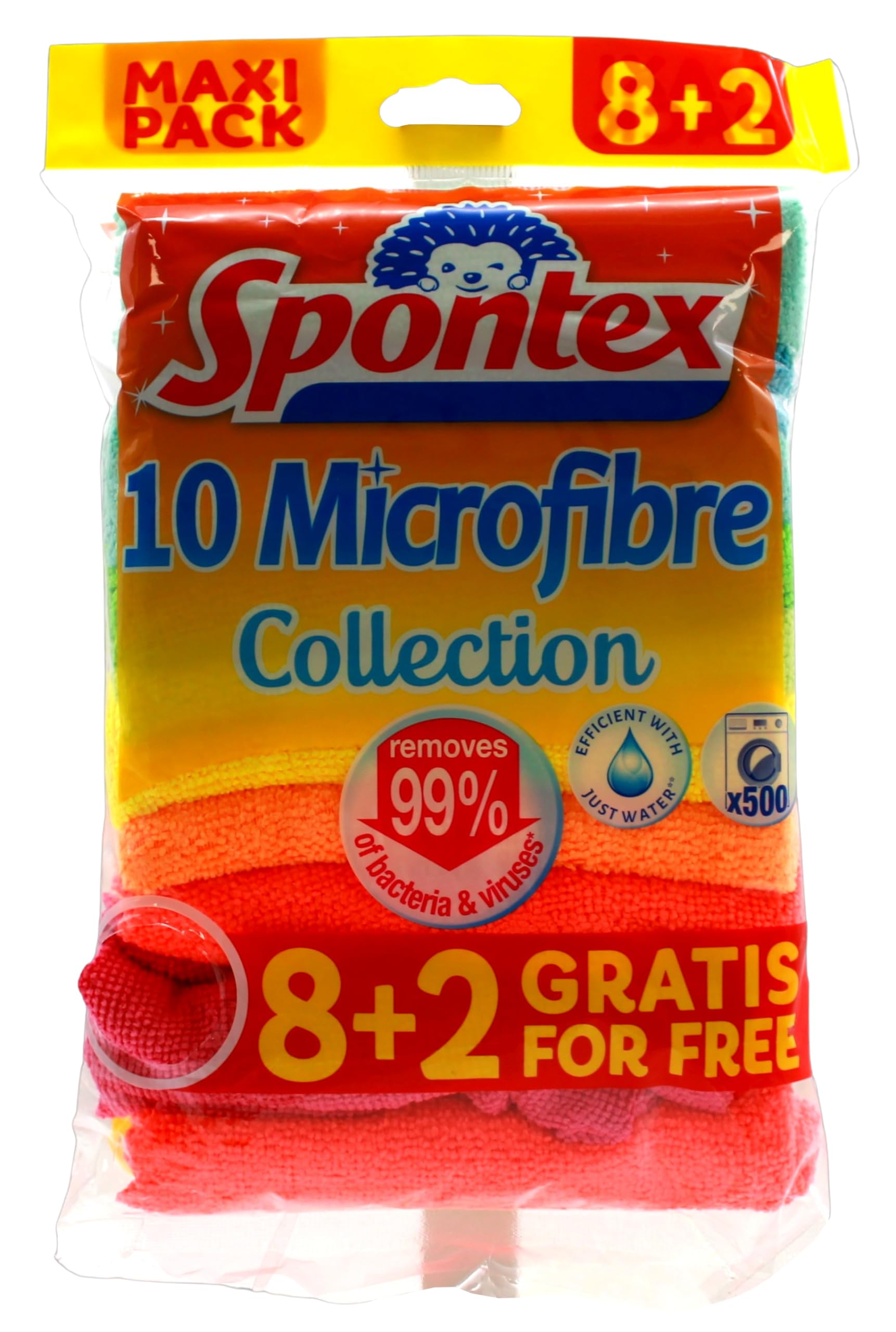 Spontex Microfibre Colletion Reinigungstücher 10 Stück, 10er Pack (10 x 10 Stück)