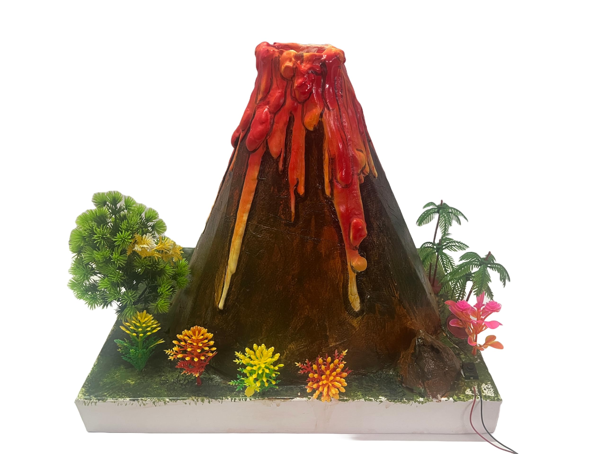 KOMODO CRAFT 3D Working Volcano Model Kit, DIY Science Project with LED Eruption Simulation, Educational STEM Activity for Classes 5-10, 37cm Height x 21cm Base Width-image-26