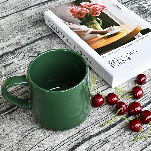 Miniatura 2 de Bosmarlin Taza de café de cerámica brillante, taza de té para la oficina y el hogar, 18 onzas  532 ml., apta para lavavajillas y microondas