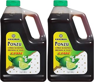 Kikkoman Ponzu Lime Plastic FS Bottle, 64 Fl Oz (Pack of 2)