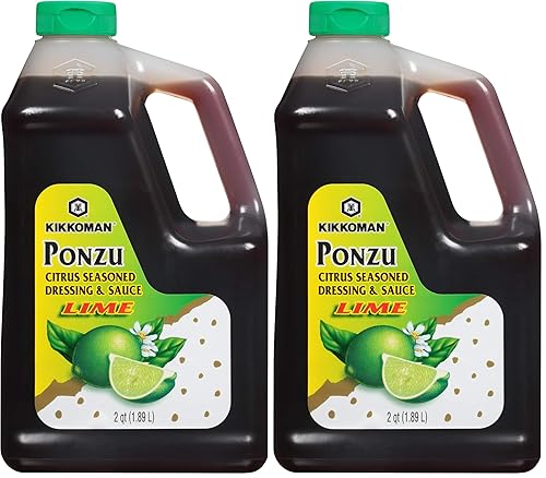 Kikkoman Botella de plástico Ponzu Lime FS, 64 onzas líquidas (paquete de 2)