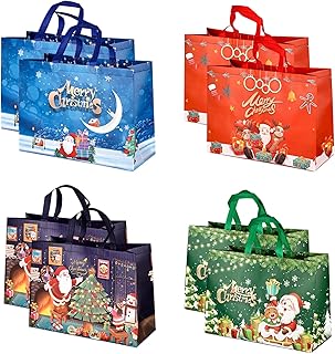 Large Non-woven Fabric Gift Bags: Christmas Tote Bags with H
