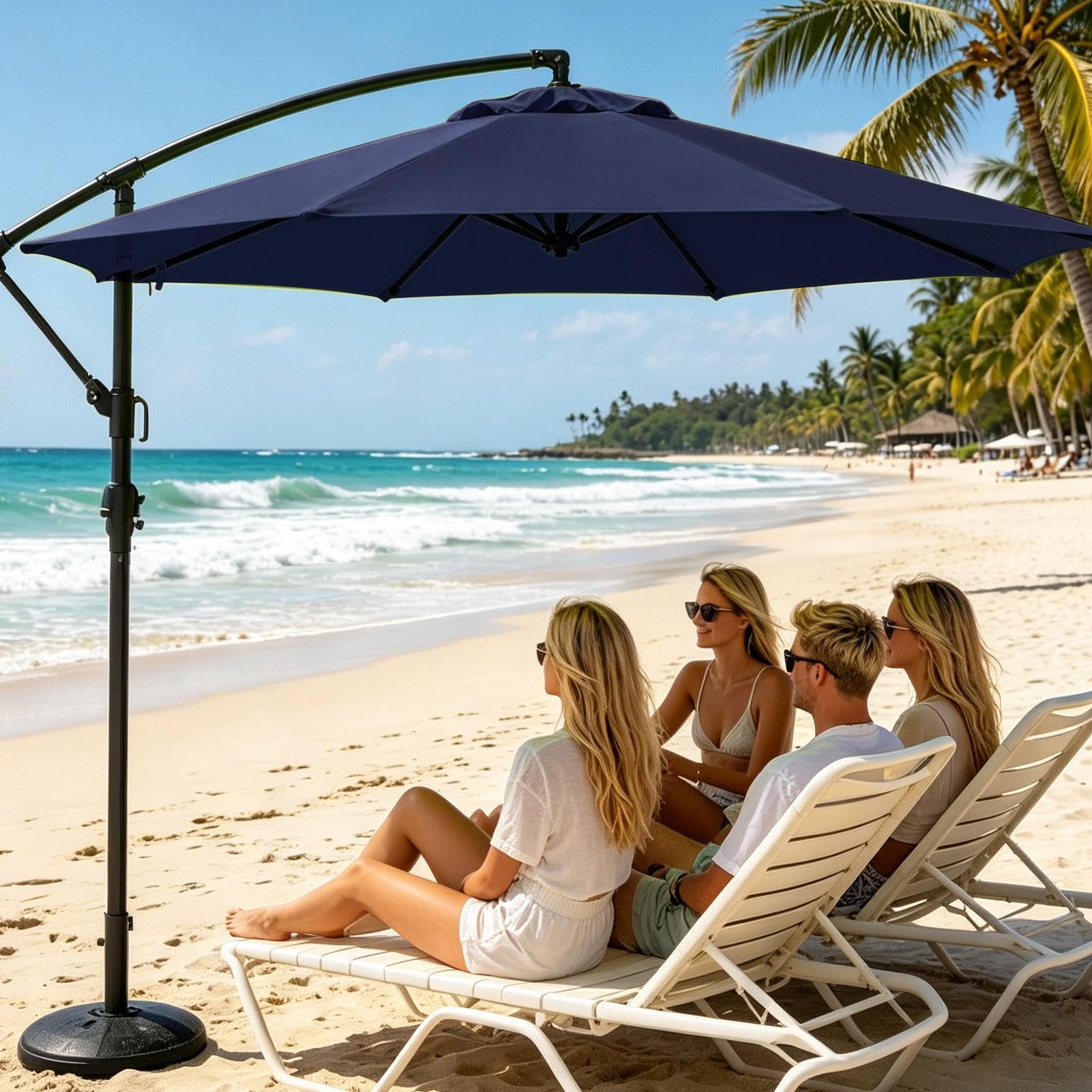 Toile de rechange pour parasol d'extérieur Toile Imperméable 8 Baleines