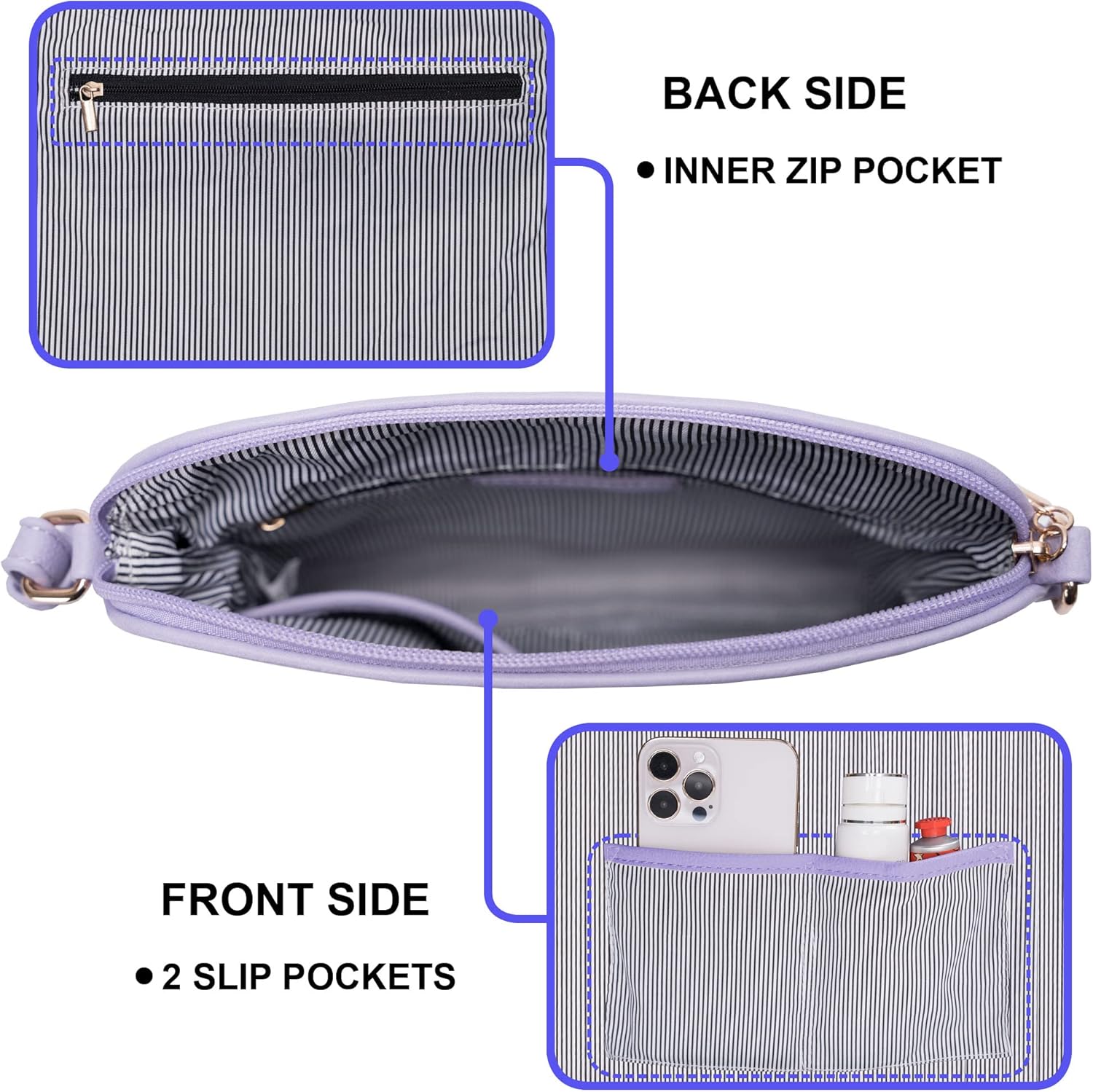 Solene Womens Lightweight Medium Crossbody Purse with Tassel, Perfect Size Crossbody Bags for Daily Use, travel - Image 7