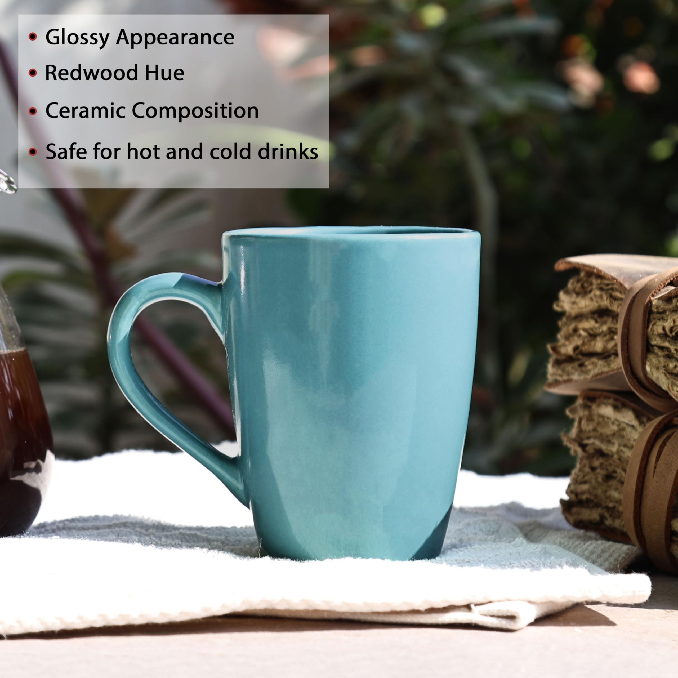 CRAF10 Cadet Blue Ceramic Coffee Mug - 340ml -5