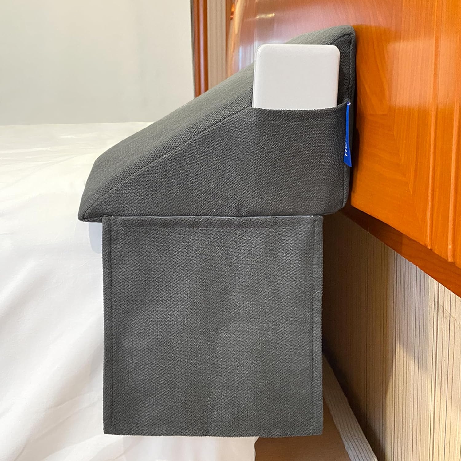 HONEHO Bed Wedge Pillow for Headboard King Size(76"x10"x6"), Bed Gap Filler(07"), Triangle