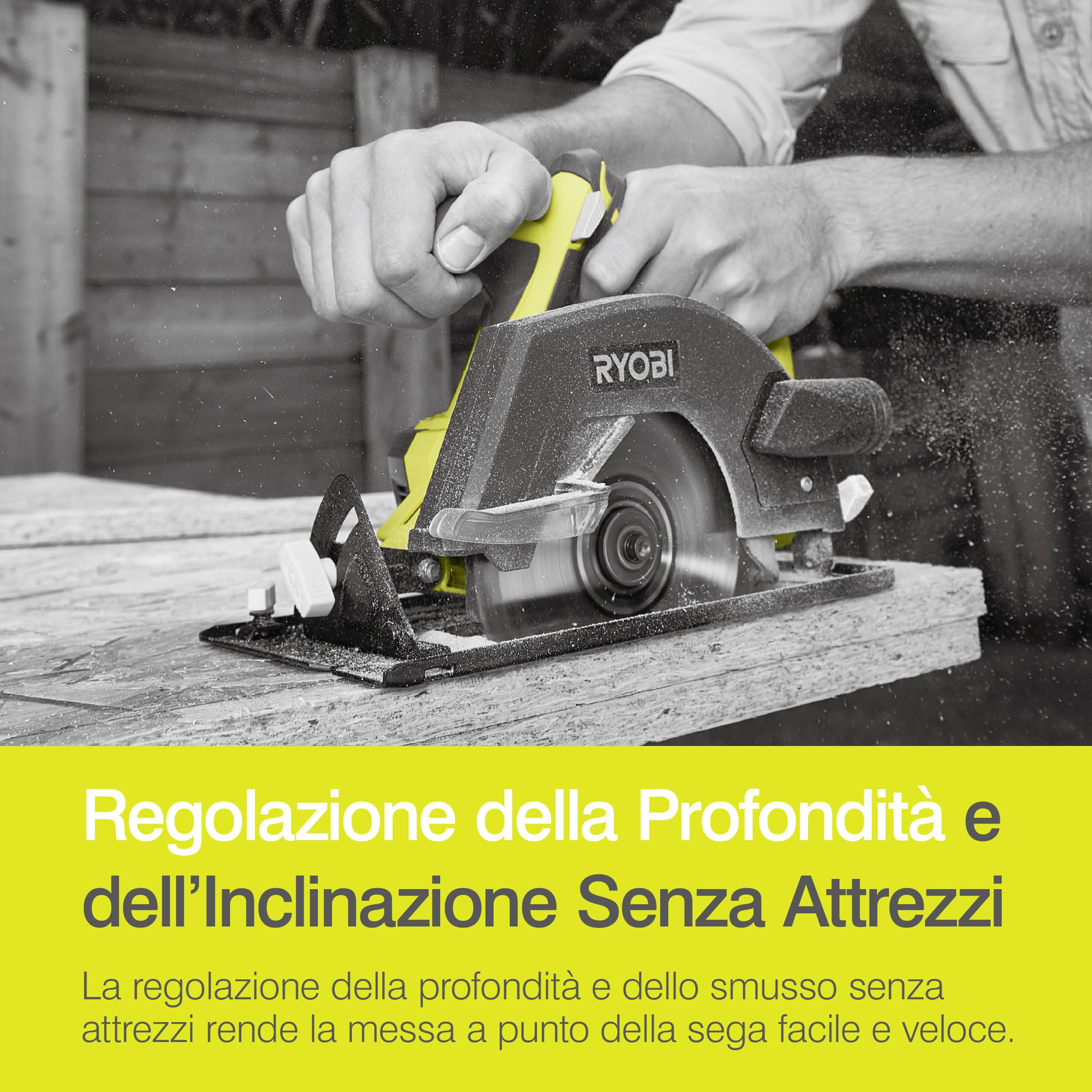 Ryobi R18CSP-0 Sega Circolare a Batteria 18V ONE+, Batteria Non Inclusa, Diametro Lama 150mm