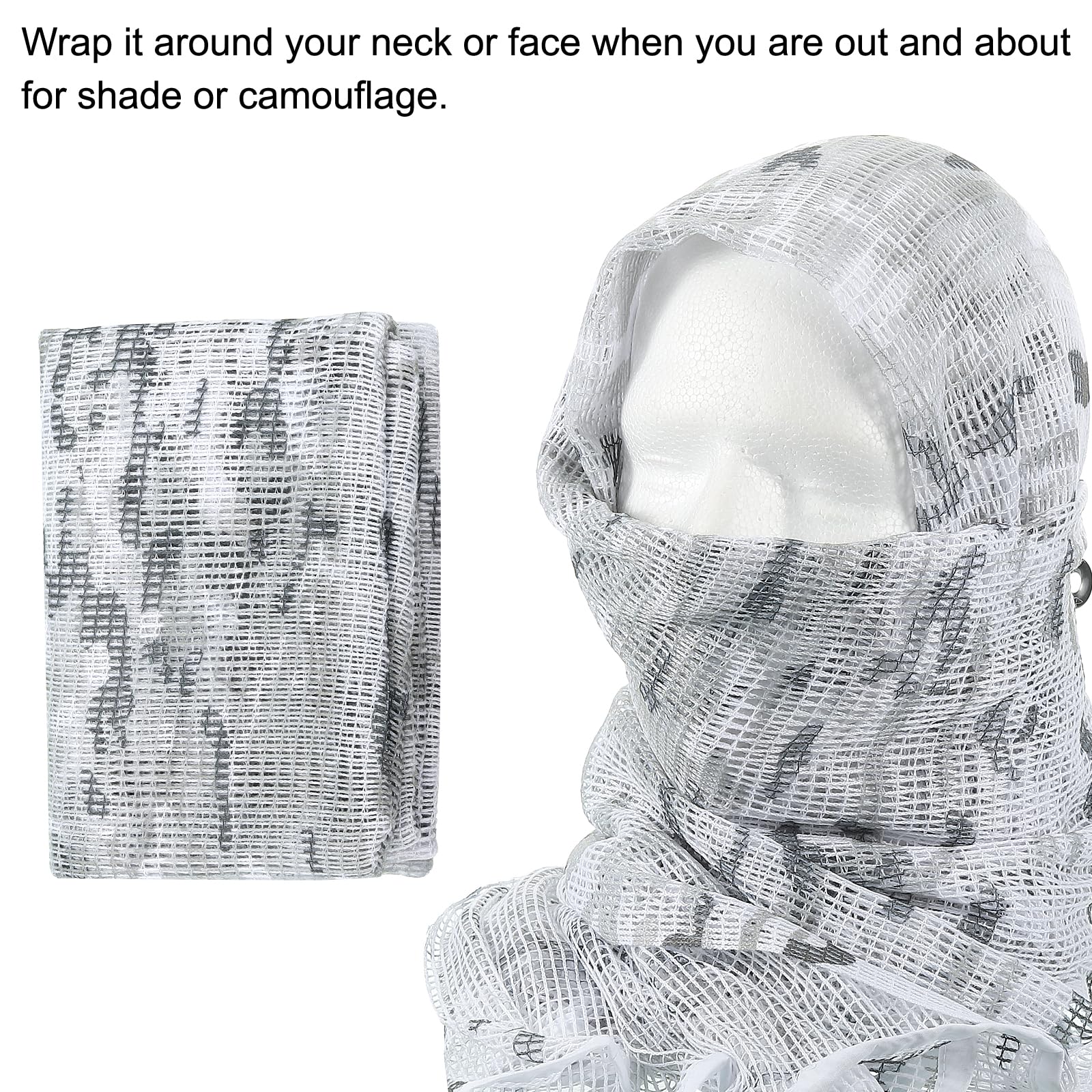 PATIKIL 71"x35" Camouflage Veil Scarf - Image 4