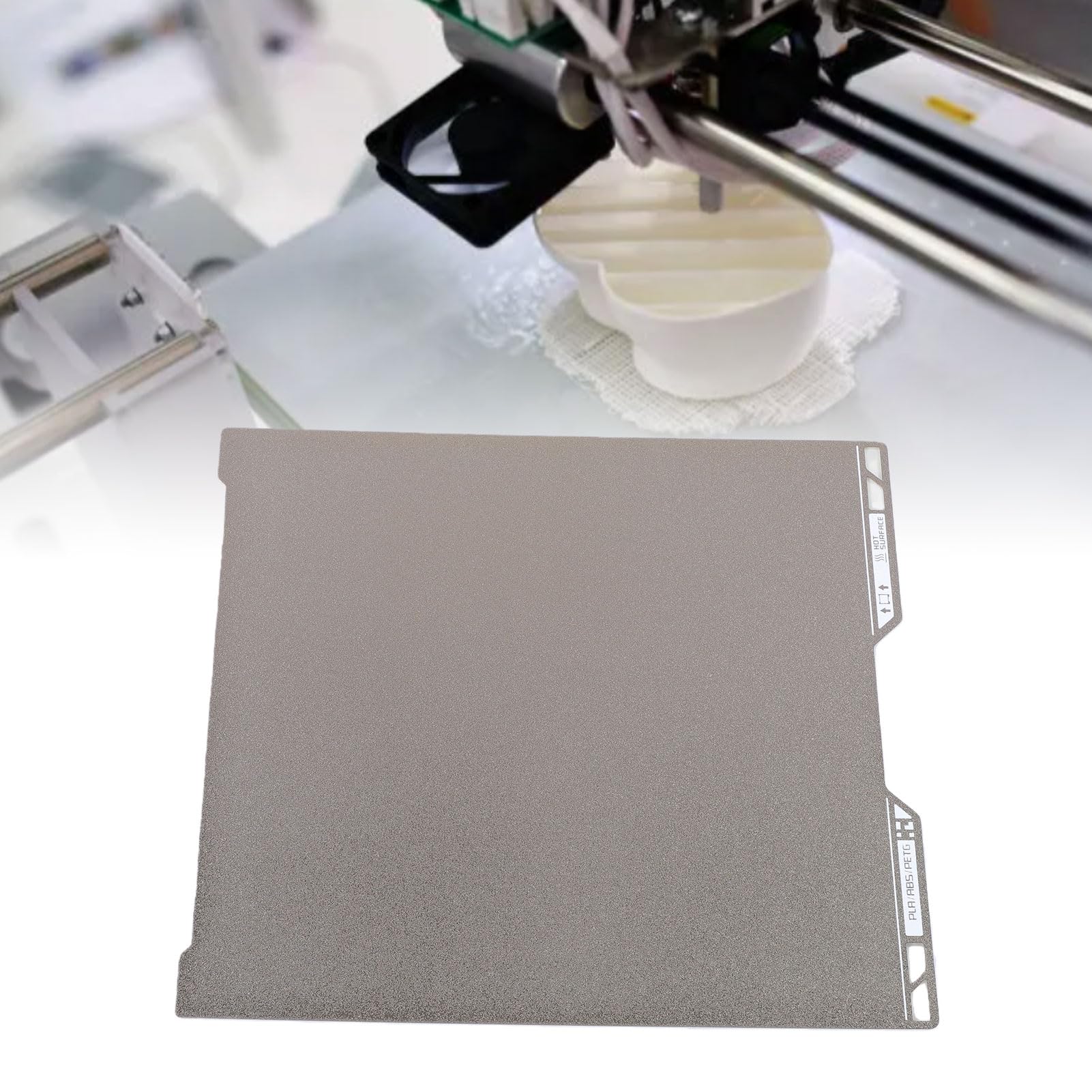 Bewinner Piastra di Costruzione Flessibile per Stampante 3D Lab H2C, Piano di Stampa Fronte-retro con PEI Testurizzato e Pellicola PEI Liscia, Dimensioni 335x325 Mm