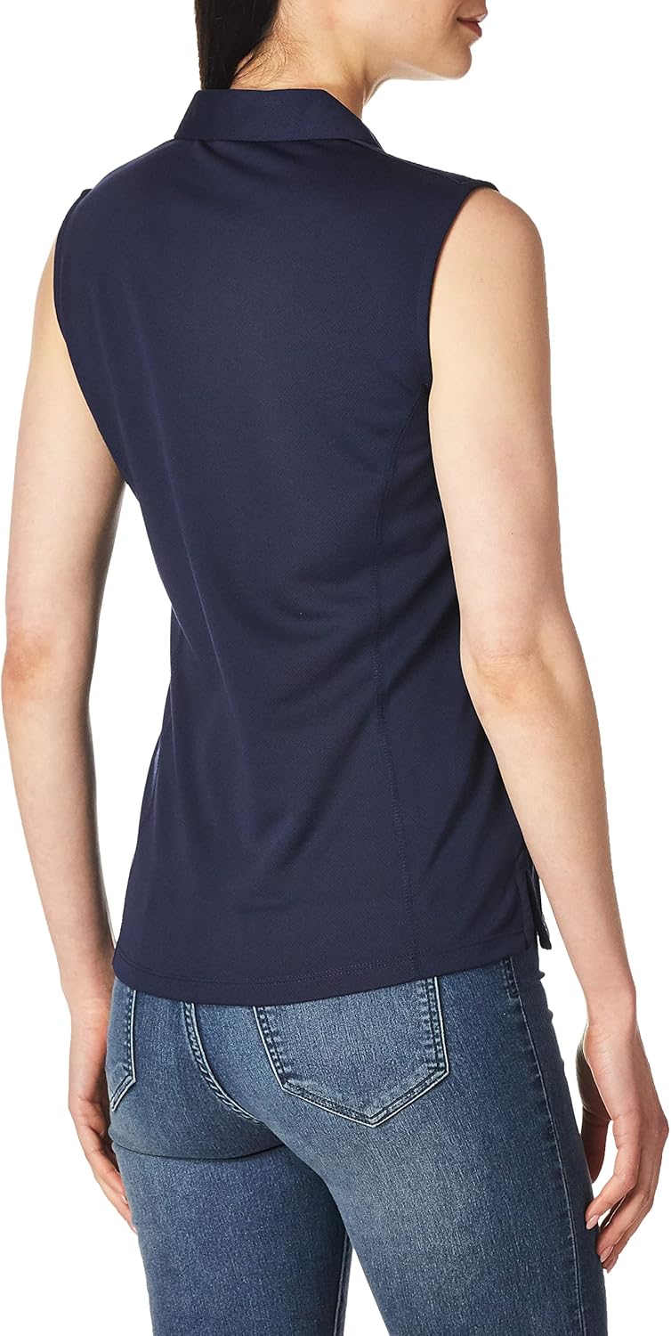 PGA TOUR レディース ノースリーブ エアフラックス ポロシャツ US サイズ: X-Small カラー: ブルー