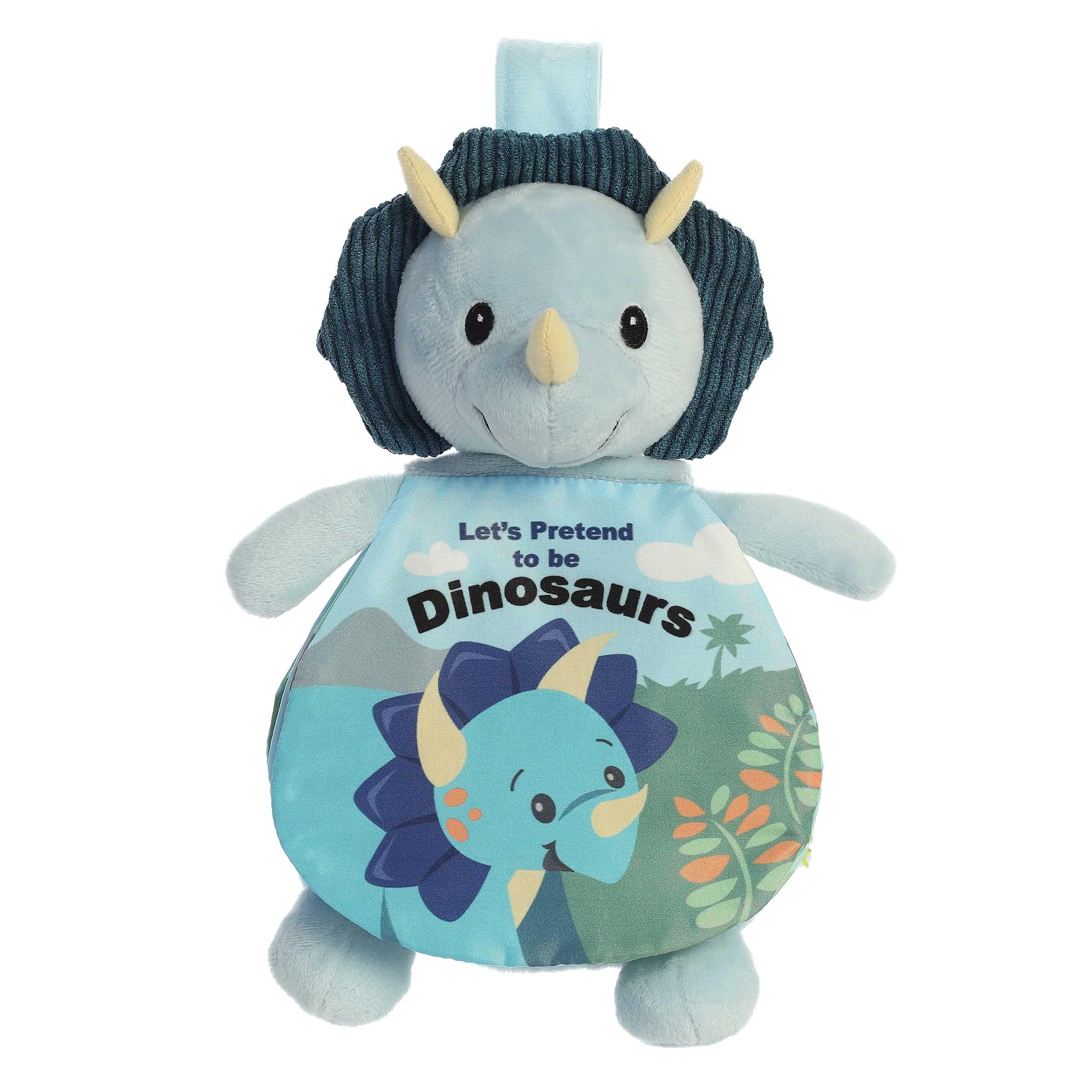 ebba Aurora® Educational Story Pals™ Let's Pretend to Be Dinosaurs Baby Stuffed Animal - Bedtime Soft Book - Sensory Development - Multicolor 9 Inches