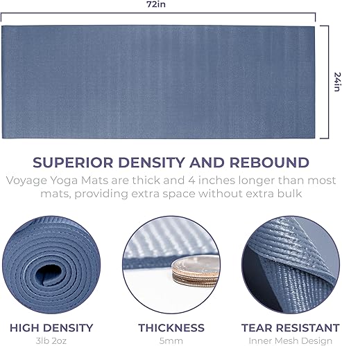 Miniatura 6 de Sunshine Yoga Voyage - Tapete de yoga a granel, paquete de 10, 72 x 24 pulgadas, esterillas de yoga profesionales para estudio y gimnasio, 0.197 in