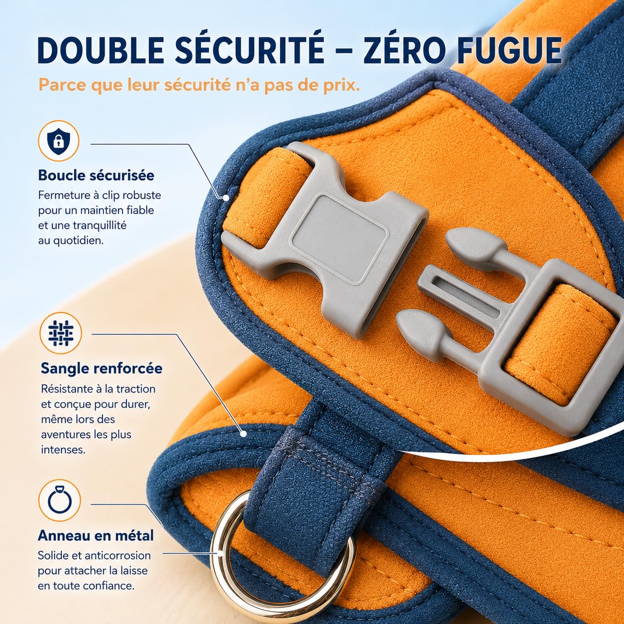 Ma Boutique Chat Harnais Anti-Fugue avec Laisse, Modèle Facile à Enfiler, Ajustement Confortable pour Promenade, Jardin et Voyage (Orange,L (4-7kg))