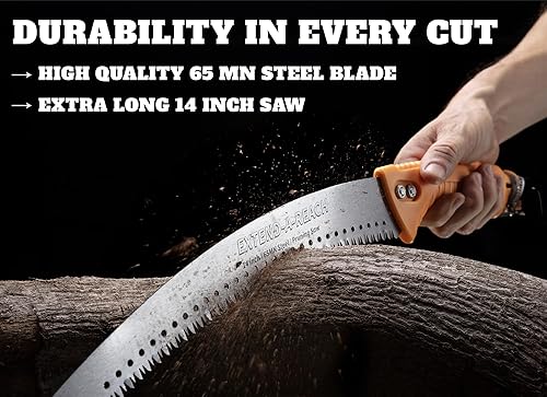 Miniatura 5 de Poste telescópico de 7 a 24 pies con podadora de árboles extensible para poda de árboles, sierras manuales para poda de árboles, podadora larga con