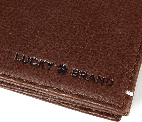 Miniatura 3 de Lucky Brand Men's Bifold Wallet ID Window Card Slots Genuine Leather Organization Durable Stylish