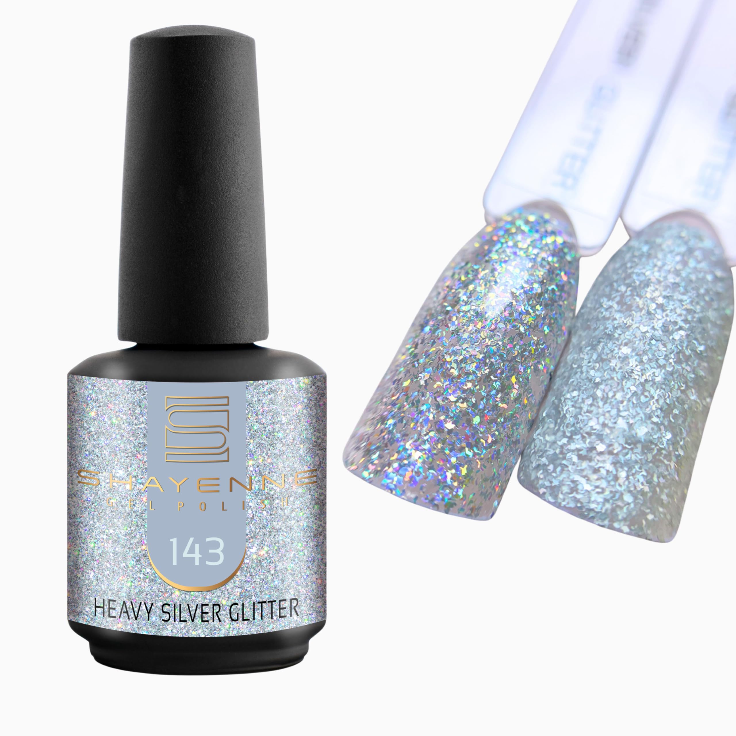 SHAYENNE UV Gel Nagellack Schwarz 15ml – 63 Black Diamond Gl