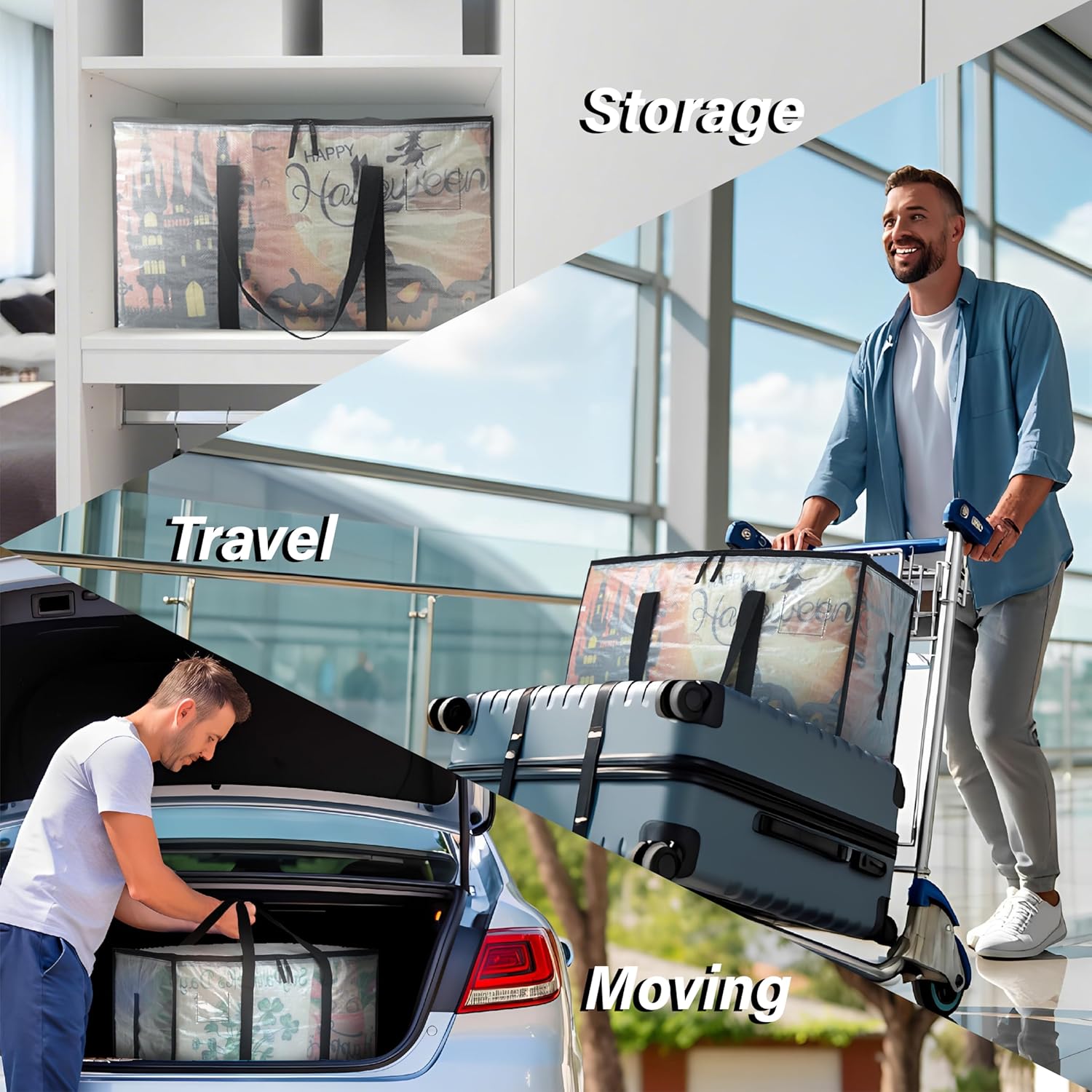 12 Pack Heavy Duty 93L (24.5 Gallon) Stackable Plastic Storage Bins with Lids, Clear Totes – For Home Organization and Storage, Sturdy and Reusable Alternative to Moving Bags