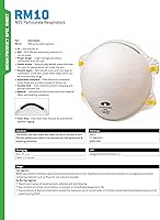 Vista 3 de Pyramex RM10 N95 - Máscaras respiradoras de cono de partículas (paquete de 20)