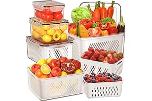 Keep Your Fruits Fresh and Organized with These 5 PCS Fruit Storage...