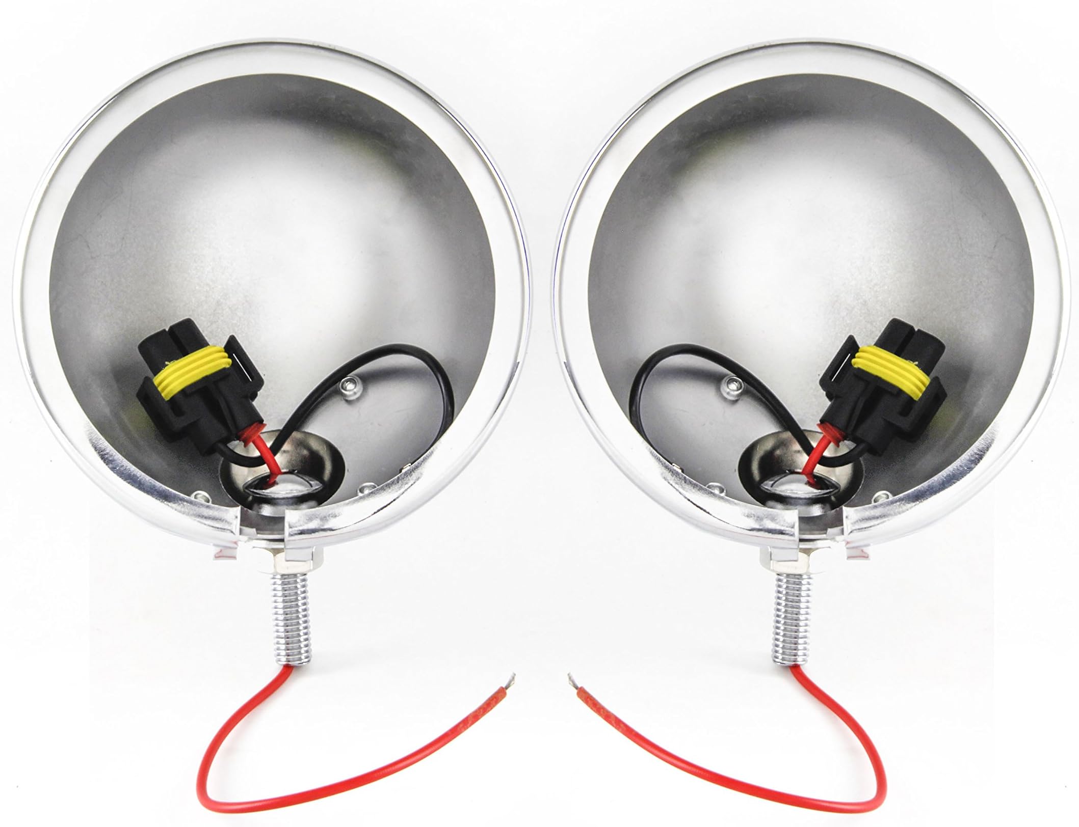 4-1/2"4.5 inch Housing Bracket Mount Ring bucket For Fog Passing Light Lamp Motorcycle (Chrome)